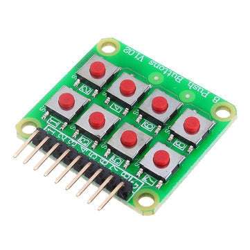 5pcs Micro Switch 2x4 Matrix Keyboard 8 Bit Keyboard External Keyboard Expansion Board Module Geekcr