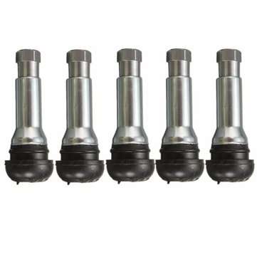 5pcs Car Chrome Alloy Copper Tubeless Rubber Wheel Tyre Valve Stem Dust Cap Cover
