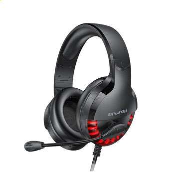 AWEI ES-770i Gaming Headset Over-ear 3.5mm USB Led Light Stereo 7.1 Bass Sound 50... (COLOR.: BLACK)