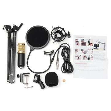 BM800 Professional Condenser Microphone Sound Audio Studio Recording Microphone System Kit Brocastin