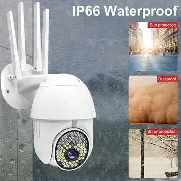 79 LED 2.0MP 1080P WiFi IP Camera Full Color Night Vision Pan/Tilt Rotation ONVIF IP66 Waterproof