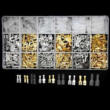 540PCS Non-insulated Male and Female Spade Crimp Terminal Connector Assorted Kit 2.8mm/4.8mm/6.3mm w