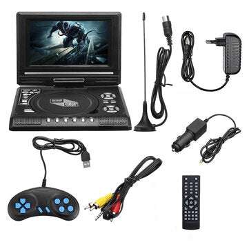 7.8 inch Portable DVD Multimedia Player U Drive Play FM TV Game Card Read Function MP4 MP5 VCD DVCD