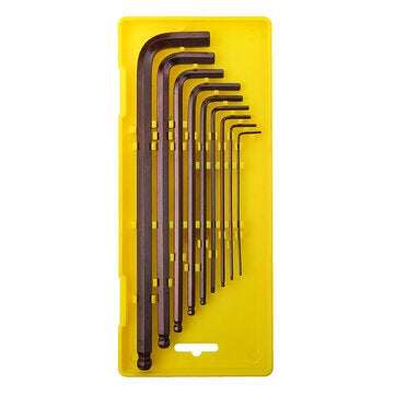9Pcs S2 Alloy Steel Ball Head L Shape Torx Allen Wrench Set 1.5mm to 10mm Repair... (SIZE 3: MIDDLE)