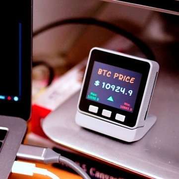 BTC Ticker DHT12 Digital Humidity Temperature Sensor ESP32 for Micropython Ticker with Standing Base
