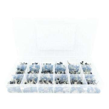 900Pcs In-line Triode A1015-2N5551 18 Values 50pcs Each Value with Plastic Box