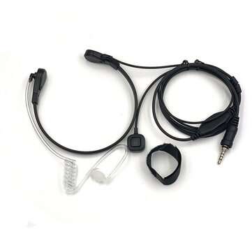 Adjustable Throat Mic Earphone Microphone Suitable for VX-7R Yaesu VX-6R VX170R Walkie-talkie Throat