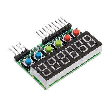 5pcs TM1637 6-Bits Tube LED Display Key Scan Module DC 3.3V To 5V Digital IIC Interface Six In One 0