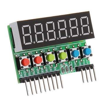 5pcs TM1637 6-Bits Tube LED Display Key Scan Module DC 3.3V To 5V Digital IIC Interface Six In One 0