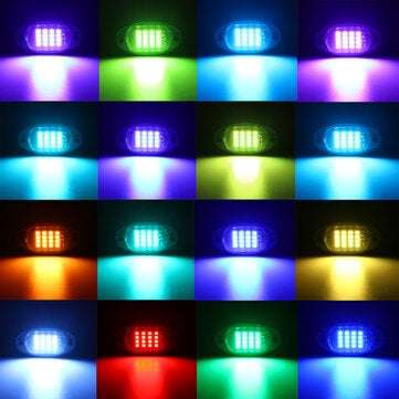 8PCS Underglow RGB LED Rock Lights Neon 8Pods LED Light Off-Road UTE ATV Boat