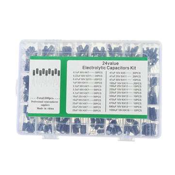 600pcs Ceramic Capacitor Assortment Kit+500pcs Electrolytic Capacitor Assortment Kit