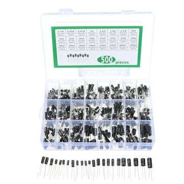 600pcs Ceramic Capacitor Assortment Kit+500pcs Electrolytic Capacitor Assortment Kit