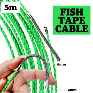 5m/15m/25m Electrical Fish Tape Cable Push Puller Rodder POM Wire Tool Cable (LENGTH: 5M)