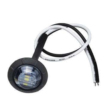5Pcs White Light 12V-24V LED Clearance Side Marker Indicators Lights Lamp Lorry Truck Boat Trailer B