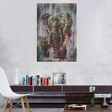50x70cm Elephants Prints Modern Home Wall Decor Art Paintings Unframed