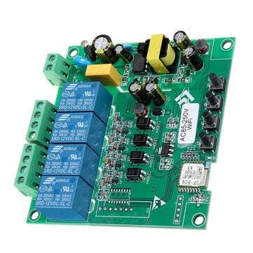 AC110V AC220V 10A Control Smart Switch Point Remote Relay 4 Channel WiFi Module Without Shell