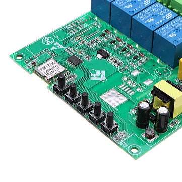 AC110V AC220V 10A Control Smart Switch Point Remote Relay 4 Channel WiFi Module Without Shell