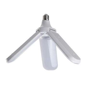 AC85-265V 45W 2835SMD Three Leaves LED Ceiling Light Bulb Foldable Garage Lamp for Home Basement Dec
