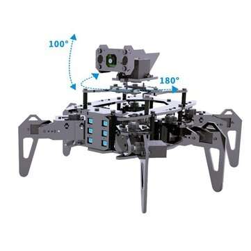 Adeept RaspClaws Hexapod Spider Robot Kit for Raspberry Pi 4 Model 4B/3B STEAM Crawling Robot Open