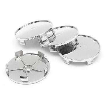 4Pcs 69mm Silver ABS Car Auto Wheel Center Hub Cap