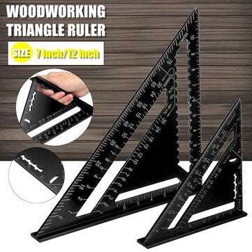 7"/12" Speed Square Rafter Protractor Miter Triangle Angle Square... (SIZE: 12INCH | TYPE: IMPERIAL)