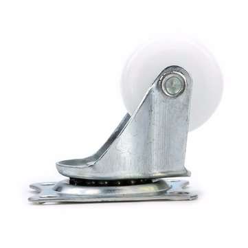 4Pcs 10KG Universal Swivel Casters 1inch Furniture Wheels Castor White PP Nylon Dual Roller Wheel fo