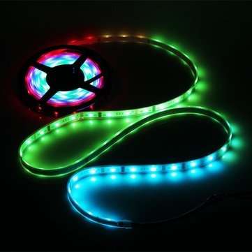 5M SMD5050 IC6803 RGB Remote Control Waterproof LED Strip Light+RF Controller+Power Adapter DC12V