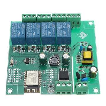 AC/DC Power Supply ESP8266 WIFI Four-way Relay Module ESP-12F Development Board Secondary Developmen