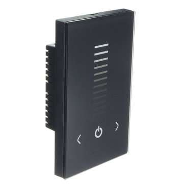 8A Touch Panel Controller Dimmer Wall Switch 12-24V For LED Strip Light Lamp (COLOR.: BLACK)