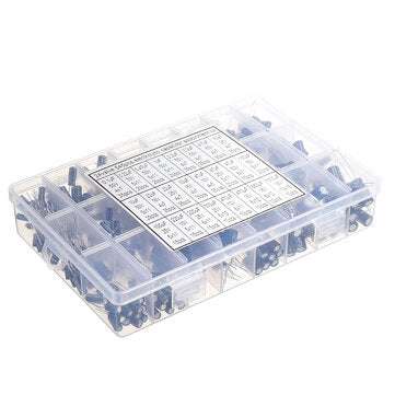 545PCS 50V 25V 16V 10V Inline Type Electrolytic Capacitor Assorted Kit 0.1UF-1000UF 24value Electrol