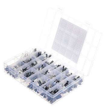 545PCS 50V 25V 16V 10V Inline Type Electrolytic Capacitor Assorted Kit 0.1UF-1000UF 24value Electrol
