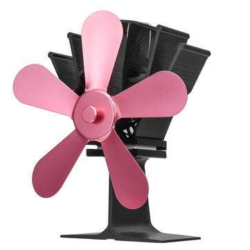 5 Blades Heat Powered Stove Fan For Wood Burner Fireplace Eco Friendly