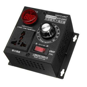 AC 220V 4000W Variable Voltage Regulator Step Down Voltage Converter Transformer Motor Speed Fan Con