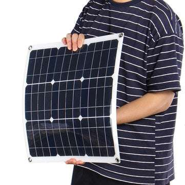 60W 18V Monocrystaline EVA+PET Solar Panel Rear Junction Box with Cables