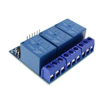 5V 12V 3-way Relay Module with Optocoupler Isolation High Voltage Relay Compatible with 3.3V and 5V