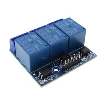 5V 12V 3-way Relay Module with Optocoupler Isolation High Voltage Relay Compatible with 3.3V and 5V