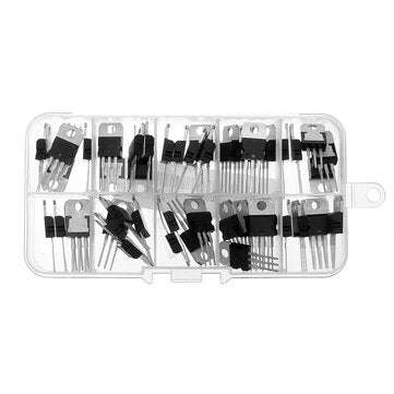 Aemedy 50Pcs 10value LM317T L7805 L7806 L7808 L7809 L7810 L7812 L7815 L7818 L7824 Transistor Assor