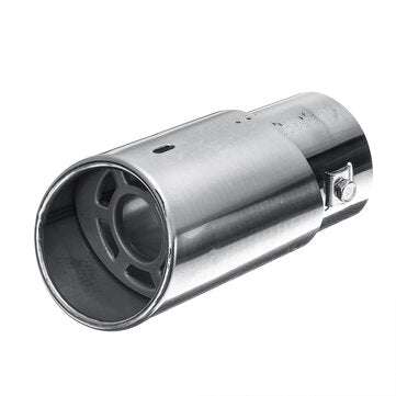 63mm Universal Pipe Exhaust Muffler Bent Tip End Stainless Steel Tail Pipe