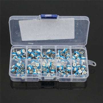 500Pcs 10 Values Variable Resistor 500R To 1M RM065 Carbon Film Horizontal Trimpot Potentiometer Ass