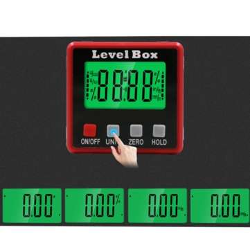 57x57x30mm Backlight 0.1 4x90 Degree Large LCD Digital Protractor Inclinometer Magnetic Electron