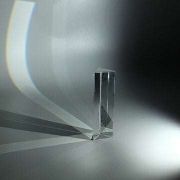 8cm Optical Glass Triple Triangular Prism Physics Teaching Light Spectrum