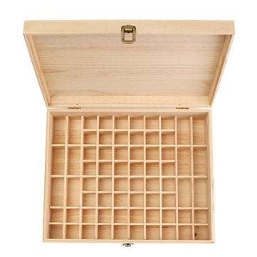 68 Slot Essential Oil Wooden Box Organizer Large Wood Storage Case Holds