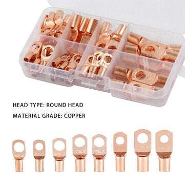 60PCS SC Buckle Ring Terminal Lug Gold Color