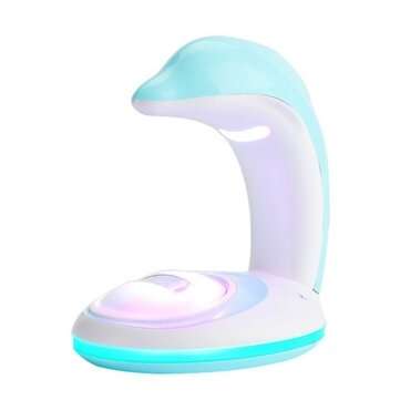 Bakeey LED Lamp Night Light USB Rechargeable Rainbow Dolphin Projector Romantic Atm... (COLOR: BLUE)