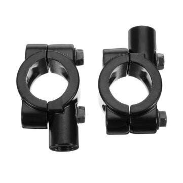 8/10mm Motorcycle Bicycle Side Mirrors Holder Clamp Adaptor Bracket For 22mm Handlebar (SIZE: 10MM)