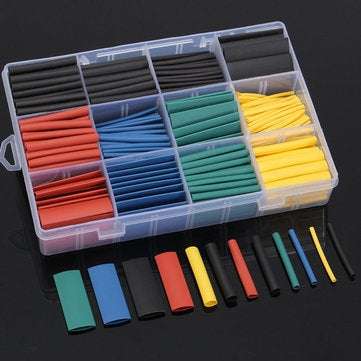 530 PCS Halogen-Free 2:1 Heat Shrink Tubing Wire Cable Sleeving Wrap Wire Kit 8Size 5Color