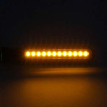 4Pcs Motorcycle Sequential Flowing LED Amber Turn Signal Indicator+White DRL+Red Brake Stop Lights