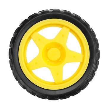 4 Pairs Smart Car Robot Plastic Tire Wheel with DC 3-6V Gear Motor for Arduino TT Motor + Tires for