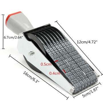 8 Digit Rubber Rolling Stamp English Alphabet Letter Number Symbol Rolling Wheel Stationery DIY