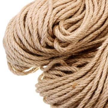 6mmx100m Sisal Rope Jute Twine Rope Natural Hemp Cord Fibre Decor Multi-functional Tools